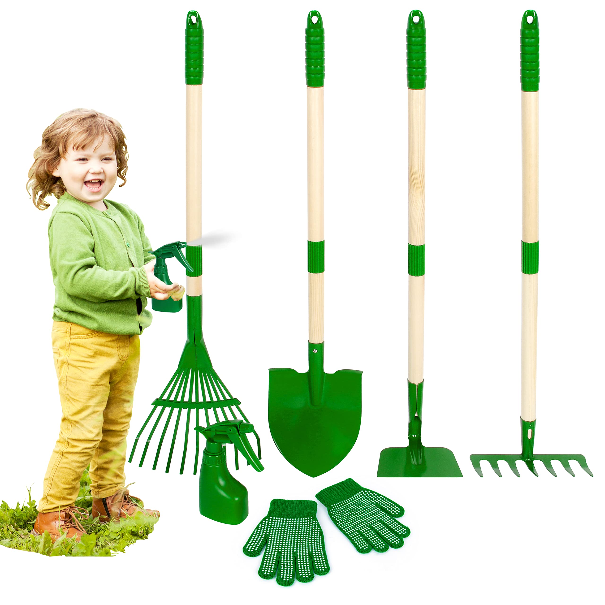 Duckura kids gardening tools set full view for outdoor play and learning