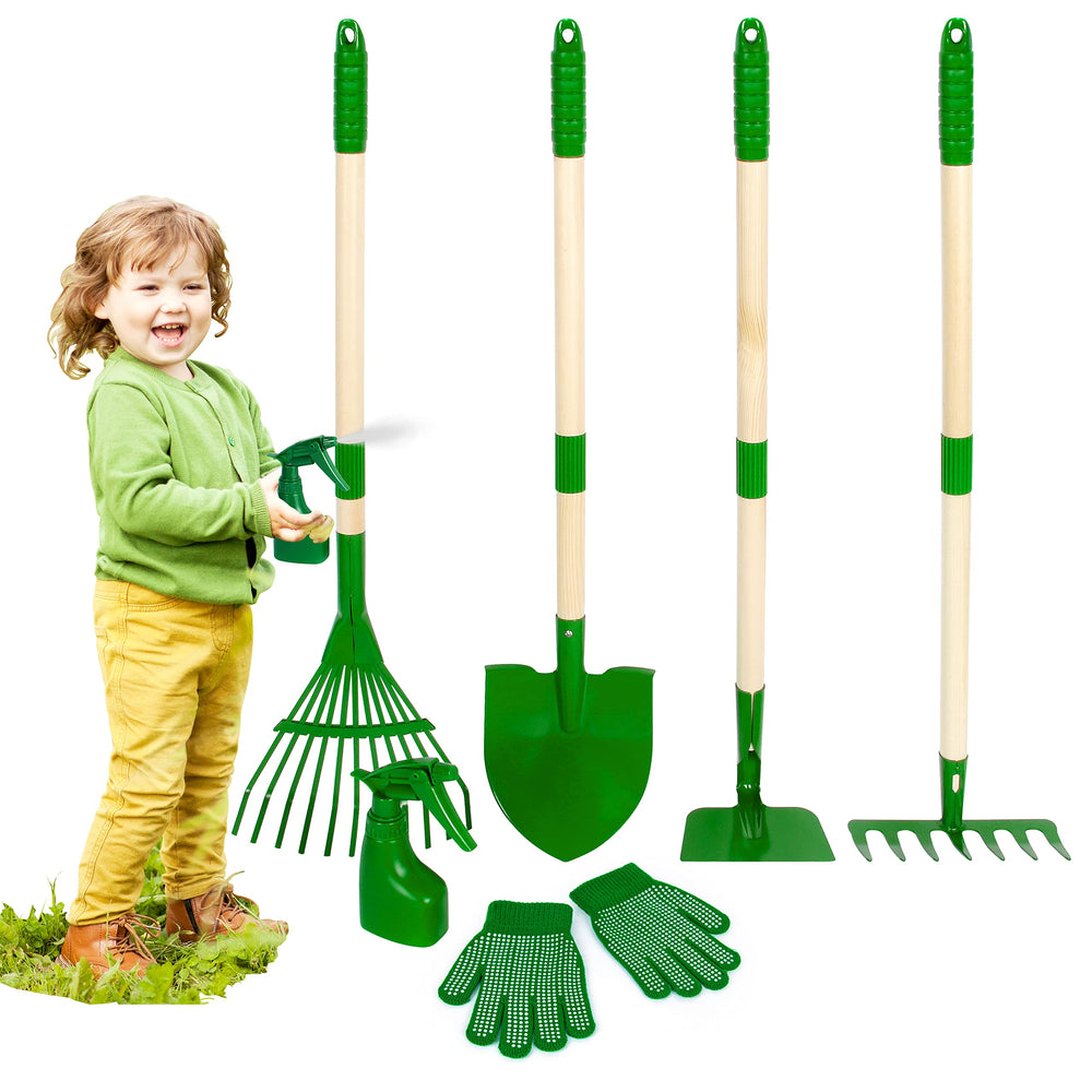 Duckura kids gardening tools set full view for outdoor play and learning