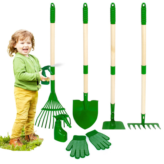 Duckura kids gardening tools set full view for outdoor play and learning