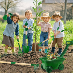 Duckura kids shovel in action helping little gardeners dig safely