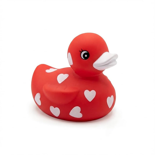 DUCKY CITY 3-inch rubber duck floats upright for easy grasp during bath time