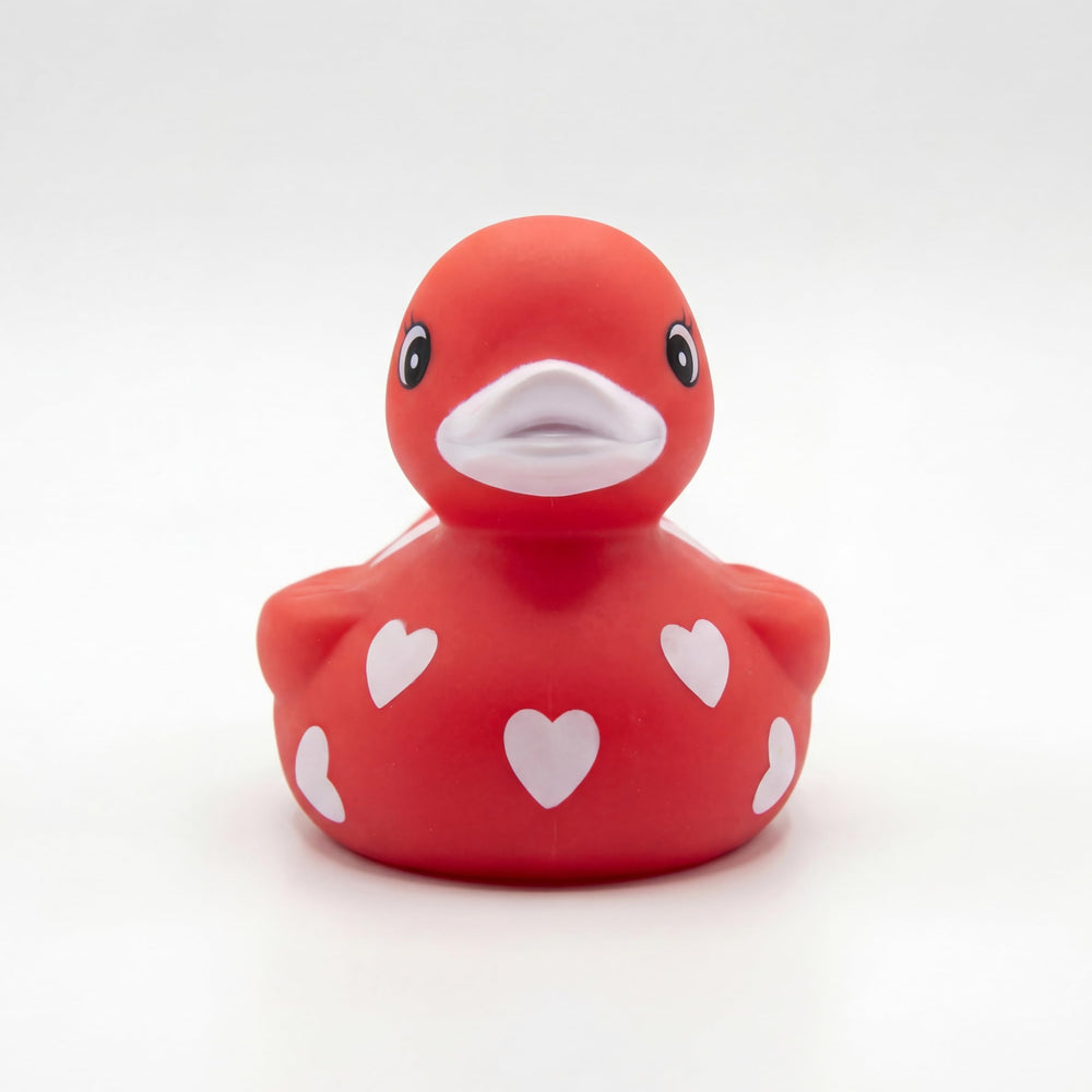 DUCKY CITY squeaky-hole bath duck activates a playful squeak when pressed