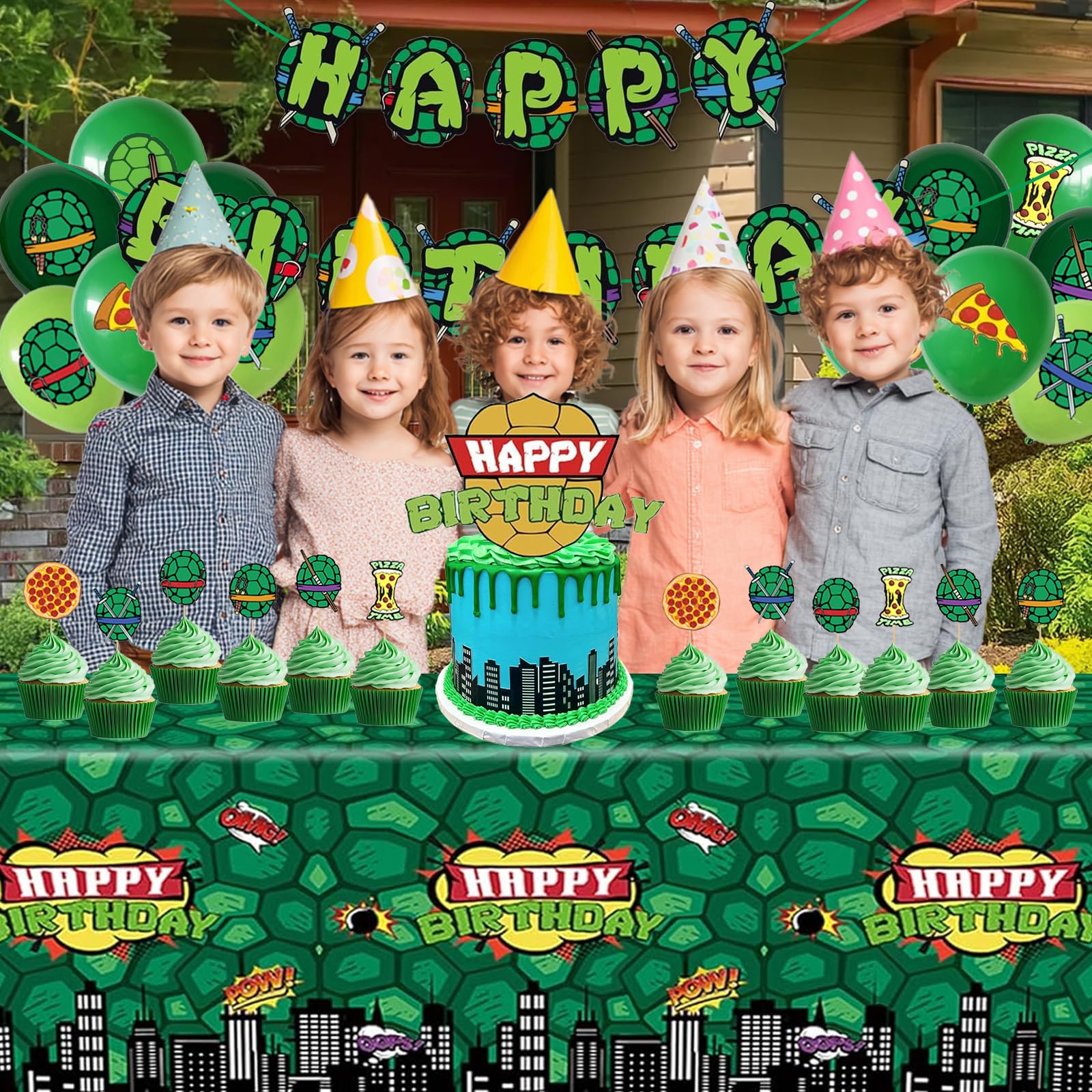 DUCTIAIARY Turtle theme balloons set brings color and whimsy to the party.