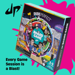 Dude Perfect board game box open, ready for quick setup and family night.