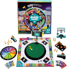 Dude Perfect board game box displayed for a family game night setup.