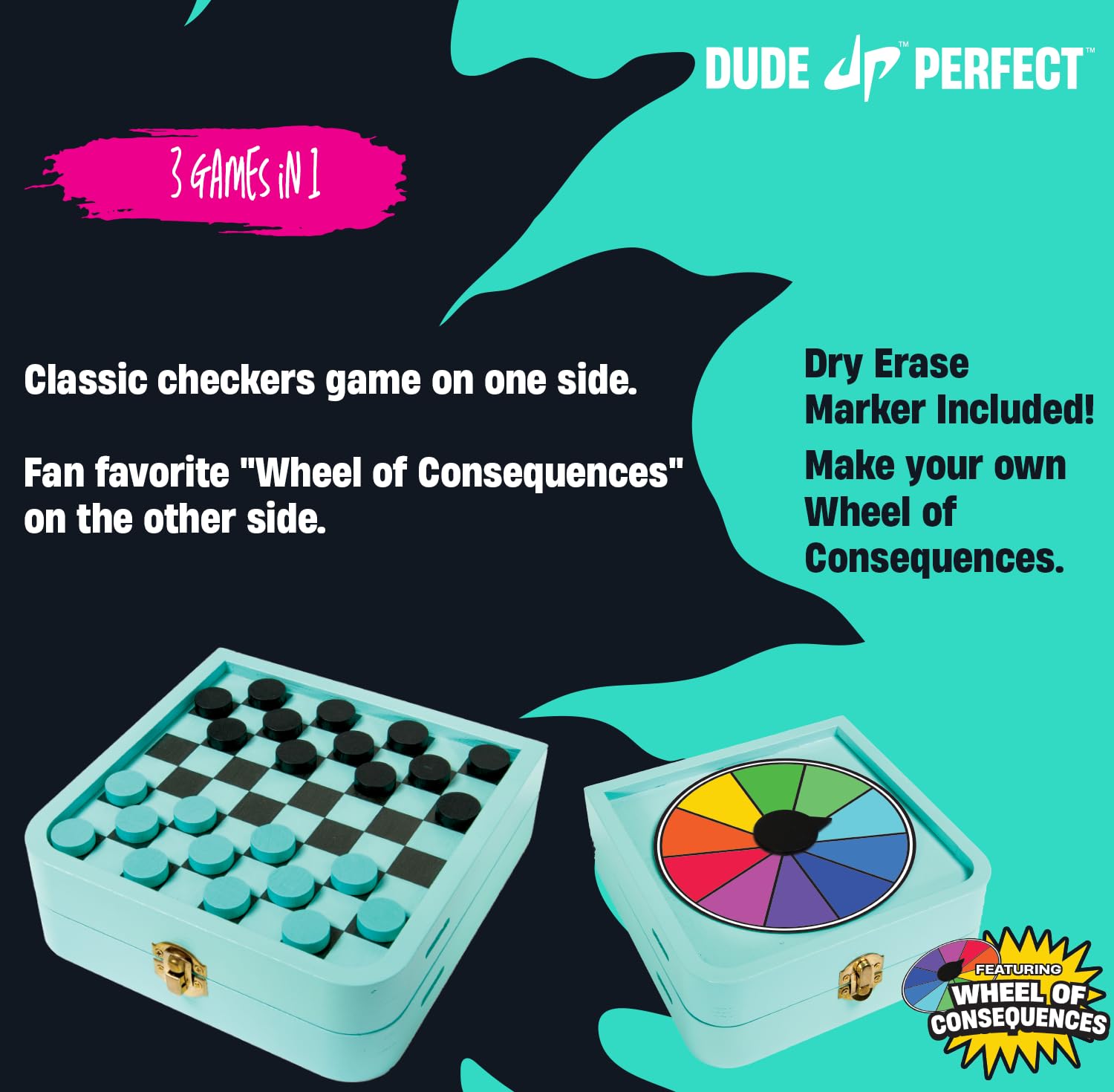Dude Perfect Sling Puck portable wood design ideal for travel and on-the-go play.