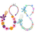 DUDUCOFU princess wig braid with tiara flowers for magical dress-up moments.