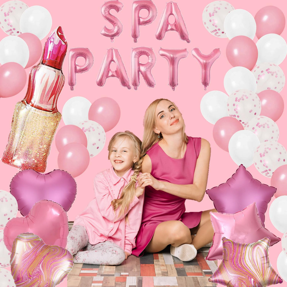 DUFACAI lipstick balloon adds fun, themed detail to the makeover party.