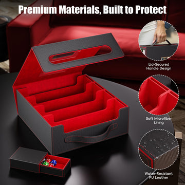 Dufvrpe storage box protective materials including water-resistant PU leather exterior