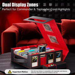 Dufvrpe storage box toploader display area for easy viewing of top-loaded cards