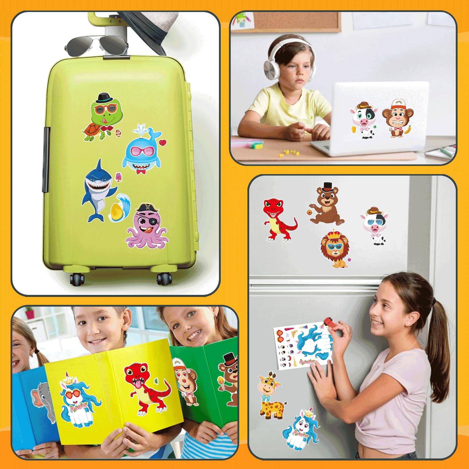 DUJAA 12-pattern sticker sheets support safe, mess-free creativity.