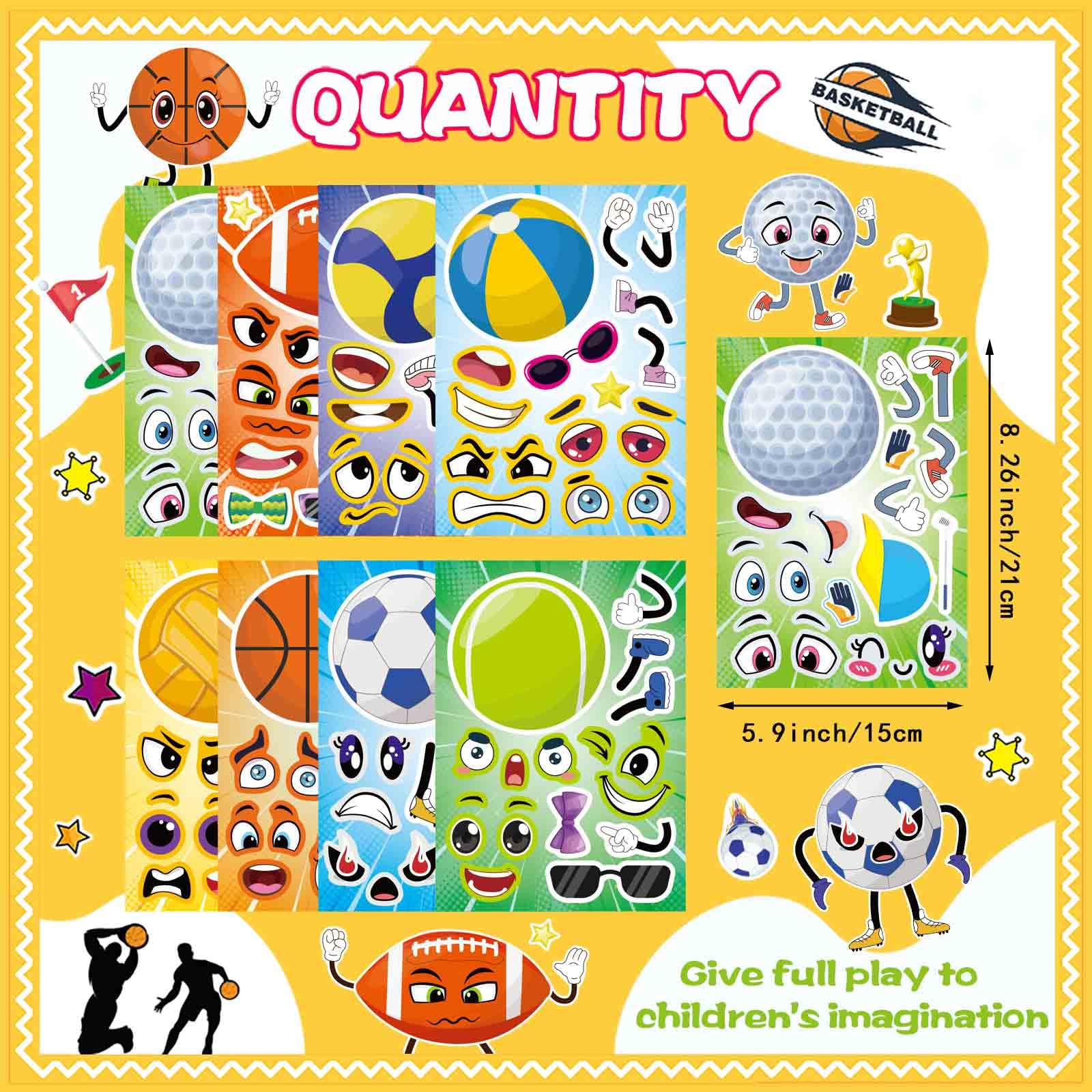 DUJAA 24 PCS stickers are thick, waterproof, and kid-safe for crafts.