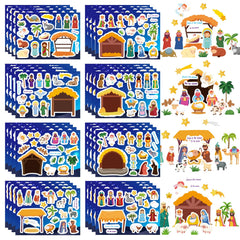 DUJAA 32 sheets nativity stickers for creating a hopeful manger scene