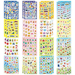 DUJAA 32-sheet stickers pack cover for colorful kid crafts and learning projects