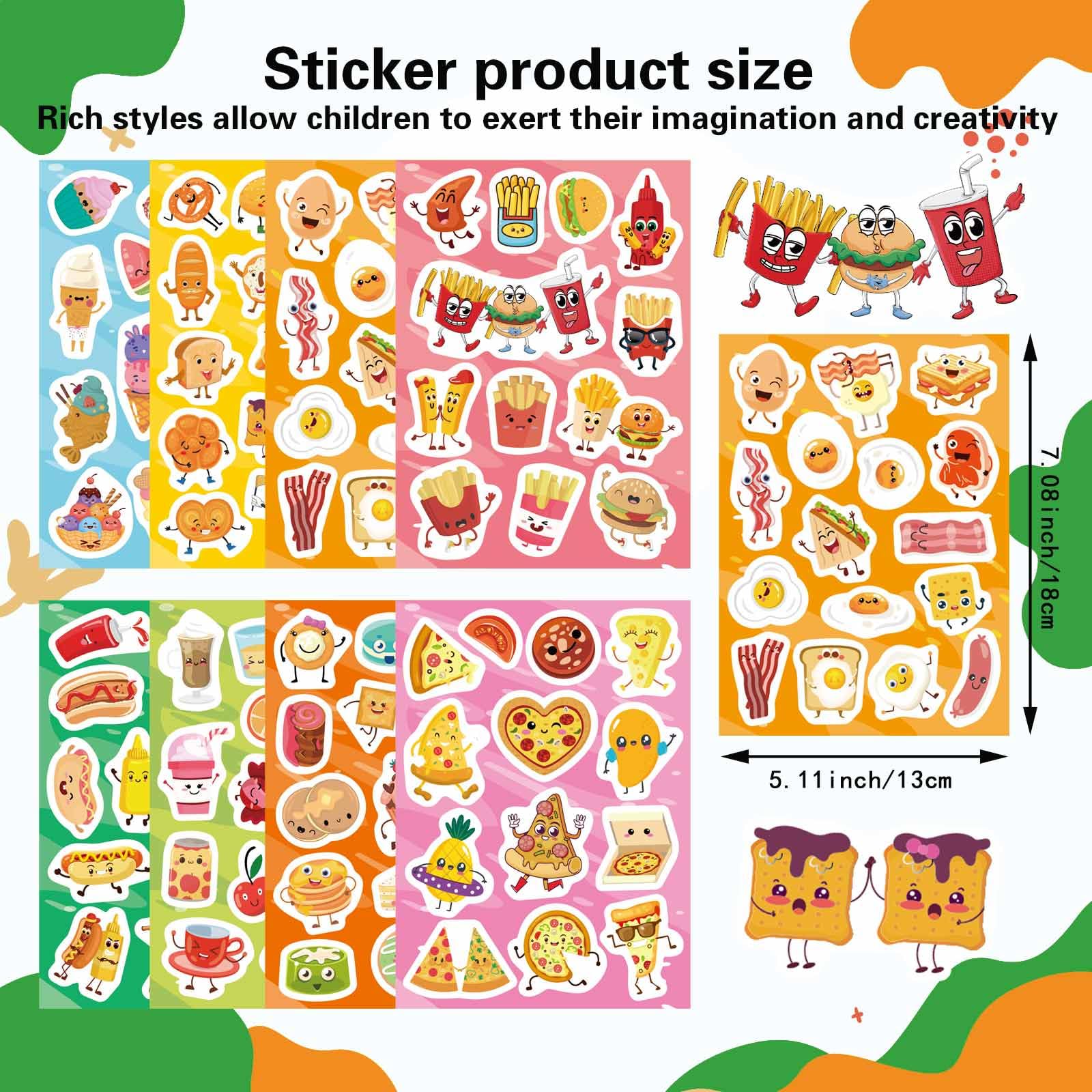 DUJAA fries stickers for charts, notebooks, and crafts