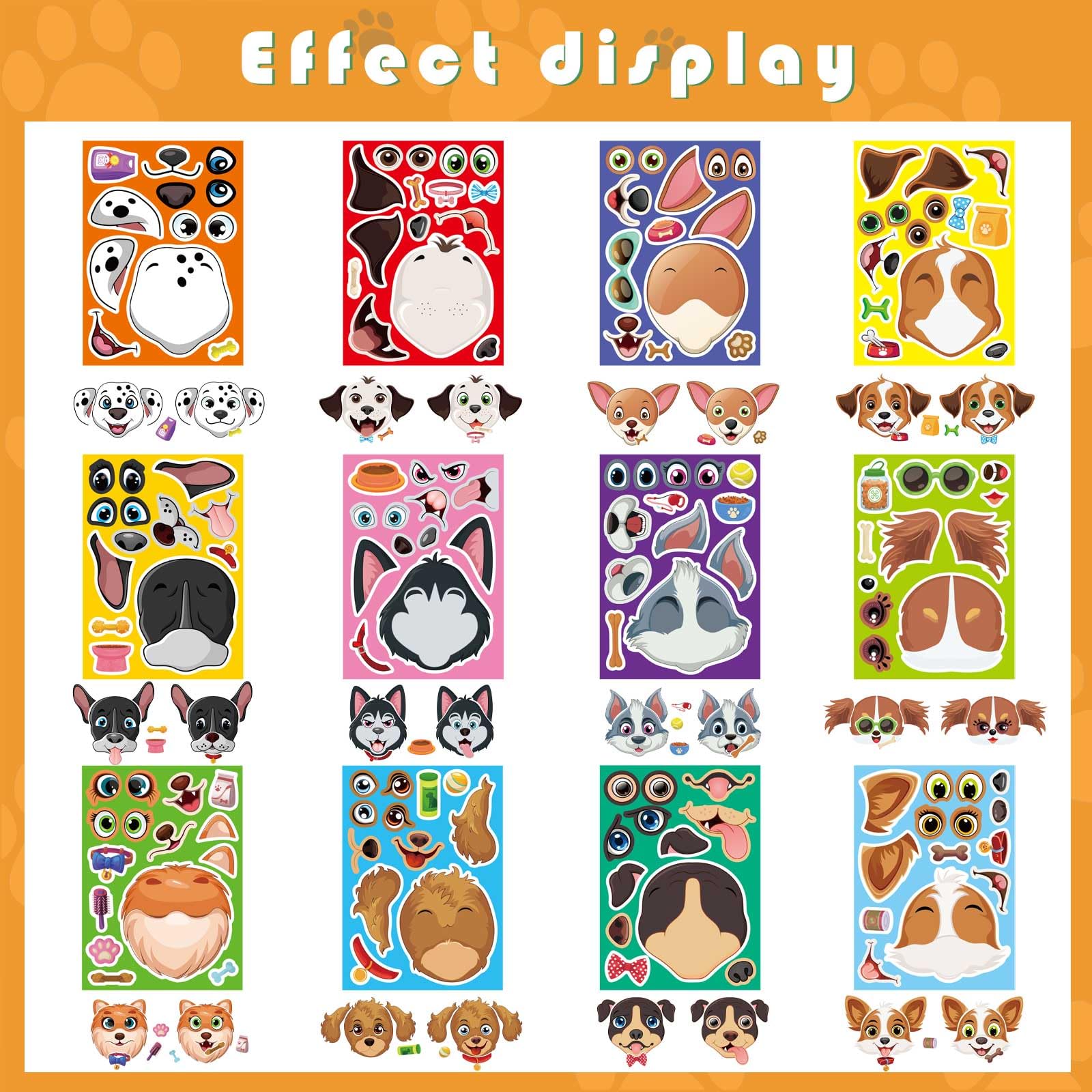 DUJAA paws and bones stickers for fun crafts and reward stickers.
