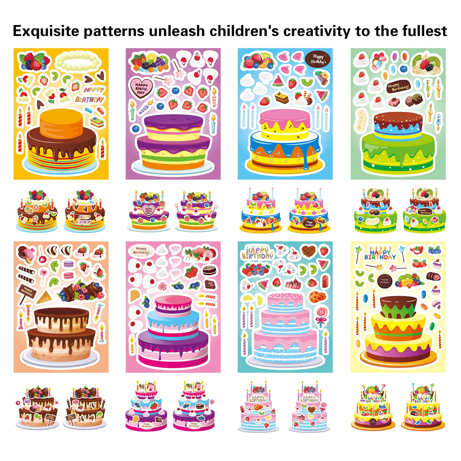 DUJAA fruits toppers stickers add bright color to gifts and crafts.