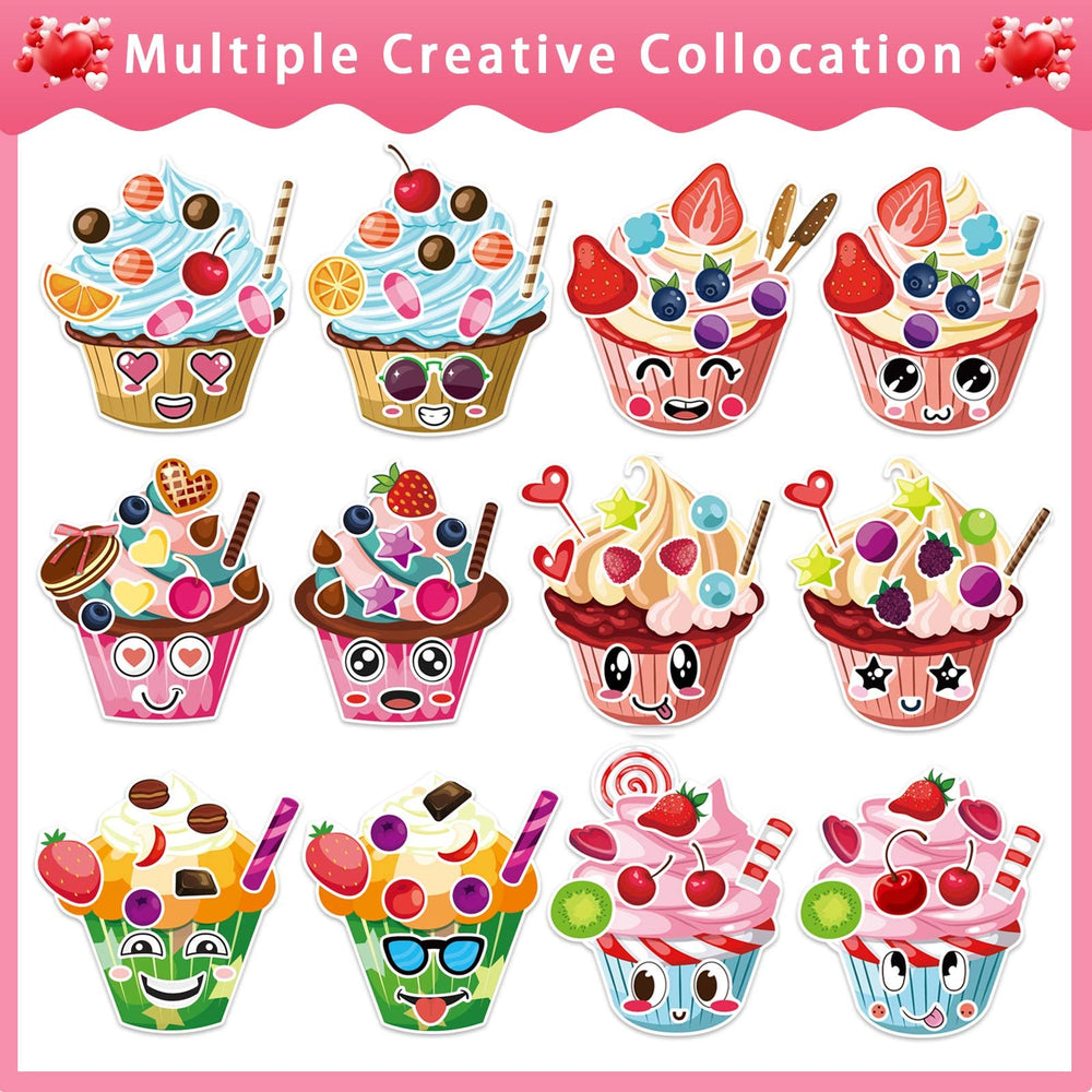 DUJAA bright-sprinkles-and-cherries stickers cheerful accents for notebooks and cards.