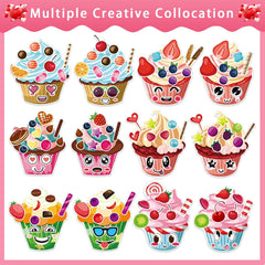 DUJAA bright-sprinkles-and-cherries stickers cheerful accents for notebooks and cards.