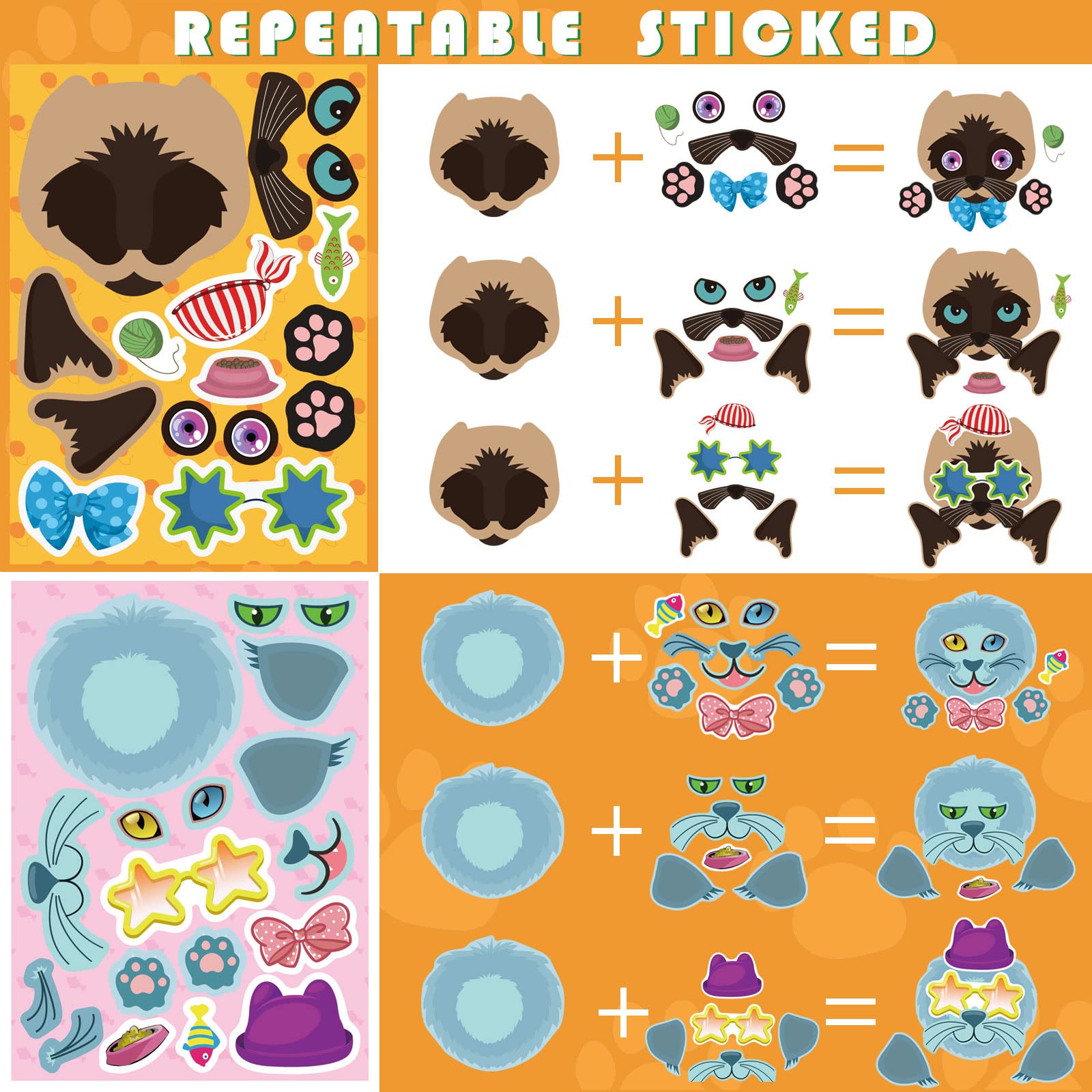 DUJAA cat-whiskers stickers art perfect for decorating notebooks and cards.