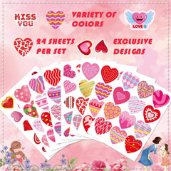 DUJAA classroom Valentine hearts stickers for classroom projects