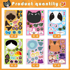 DUJAA colorful cat stickers brighten scrapbooks, journals, and gifts.