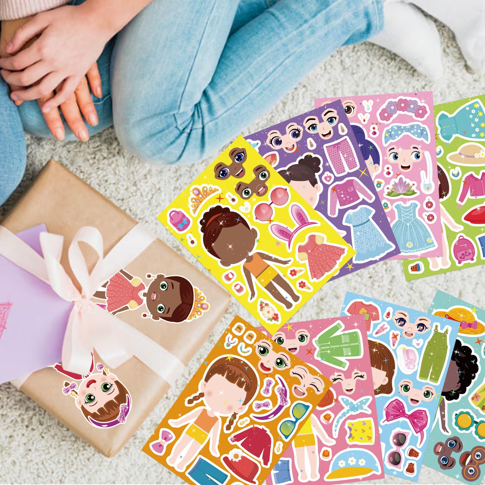 DUJAA Colorful stickers spark creative play and fine motor practice for kids.