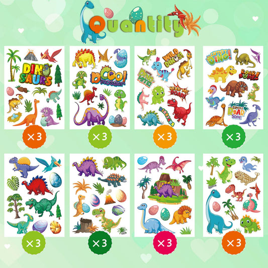 DUJAA dino theme stickers ideal for classroom activities and crafts