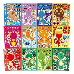 DUJAA dinosaur sticker sheet 12 designs for kids, easy peel and stick