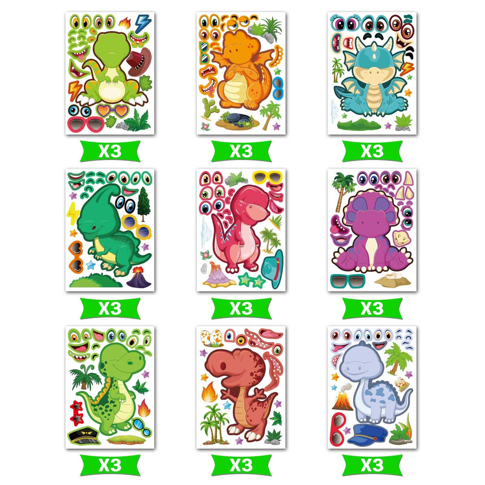 DUJAA stickers feature detailed dinosaur artwork for vibrant party decor