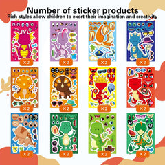 DUJAA dinosaur stickers with eggs and accessories, perfect for creative art projects