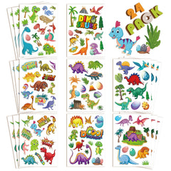 DUJAA dinosaur stickers 24-pack for kids' party decor and rewards