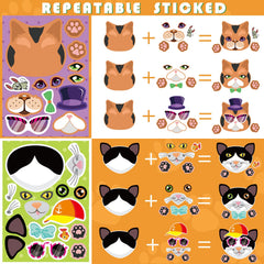 DUJAA stocking stuffer cat stickers brighten books, cards, and windows.
