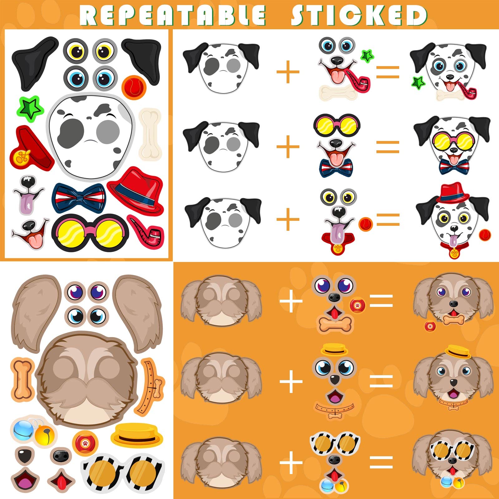 DUJAA dog paws sticker elements ideal for kids crafts and decorating notebooks.