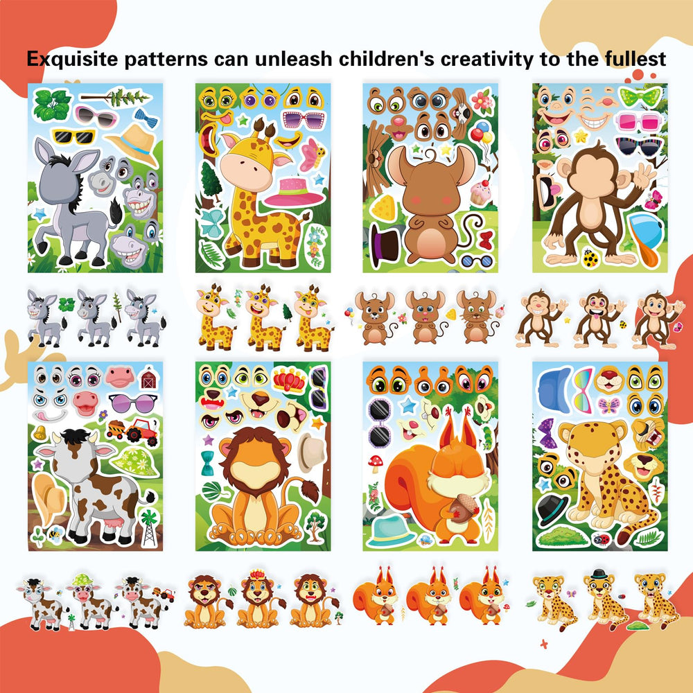 DUJAA face stickers—three eye/mouth/eyebrow designs for fun, mix-and-match creations.