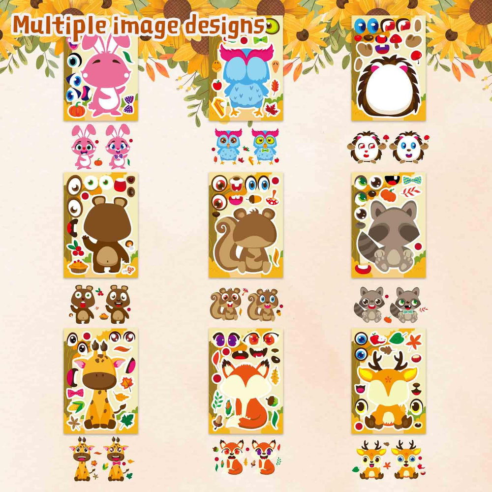 DUJAA fall stickers squirrel acorn design for greeting cards and scrapbooks.