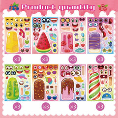 DUJAA fruity flavors popsicle stickers ideal for lunchbox art