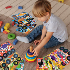 DUJAA gift-box stickers to decorate gifts with monster trucks