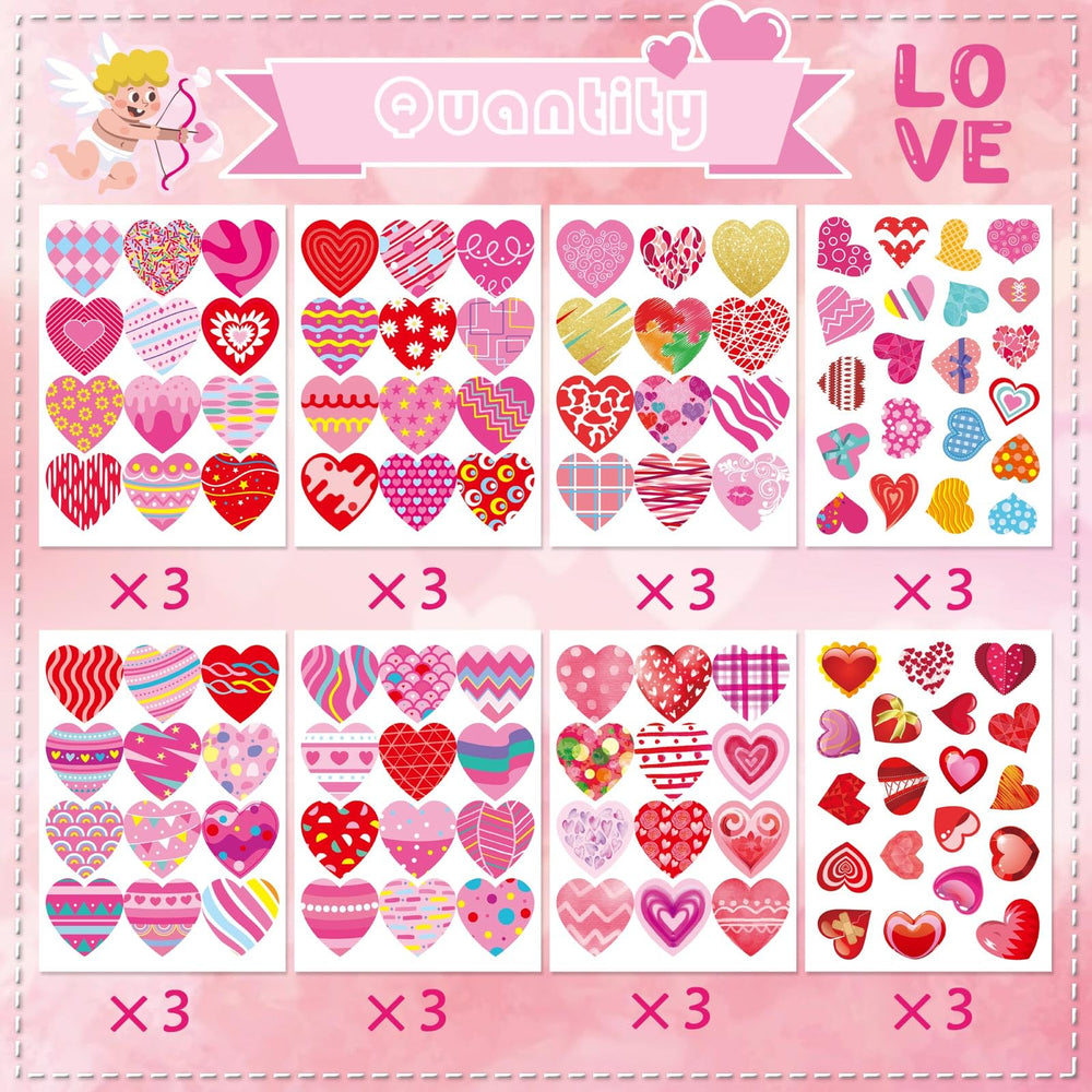 DUJAA glitter heart stickers for gift wrap and DIY projects