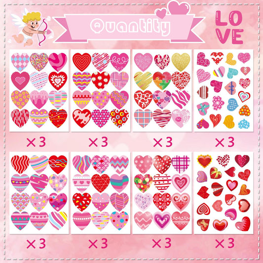 DUJAA glitter heart stickers for gift wrap and DIY projects