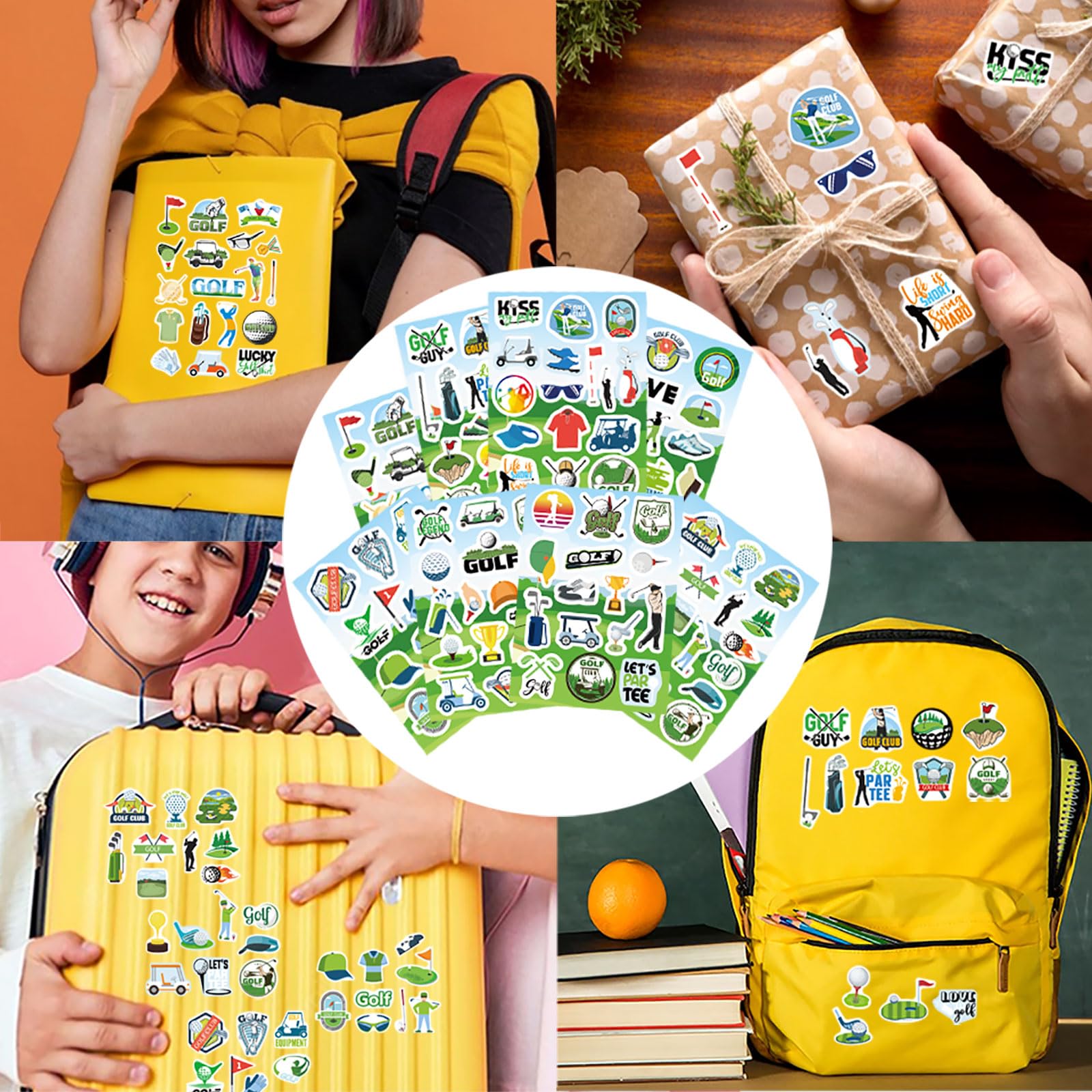 DUJAA golf party decor sticker - adds fun to invitations, wrapping, and table decorations.