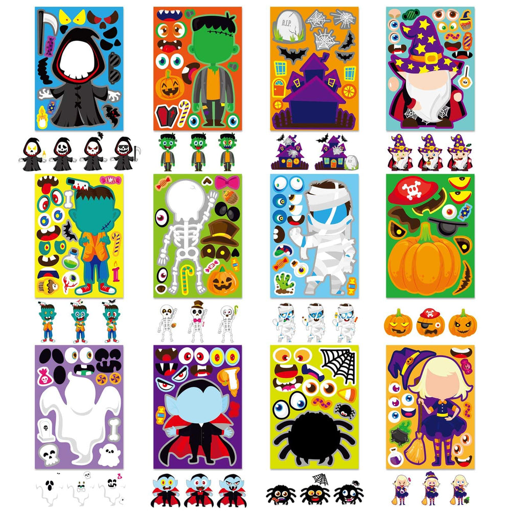 DUJAA Halloween mix-and-match sticker sheets for imaginative kid crafts
