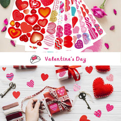 DUJAA heart stickers ideal for classroom favors and Valentine crafts