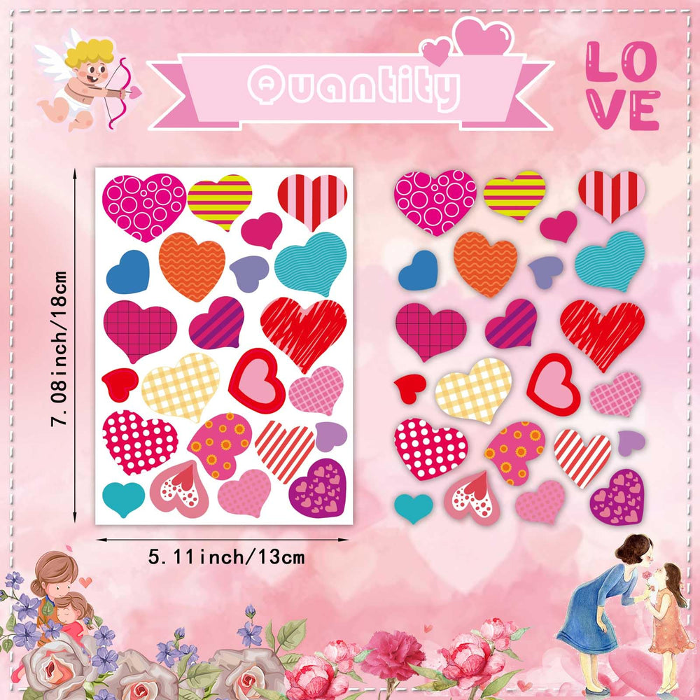 DUJAA heart stickers textured hearts for scrapbooks and journals