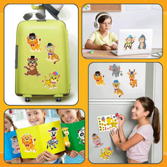 DUJAA Illustrated animal patterns offer variety for activities.