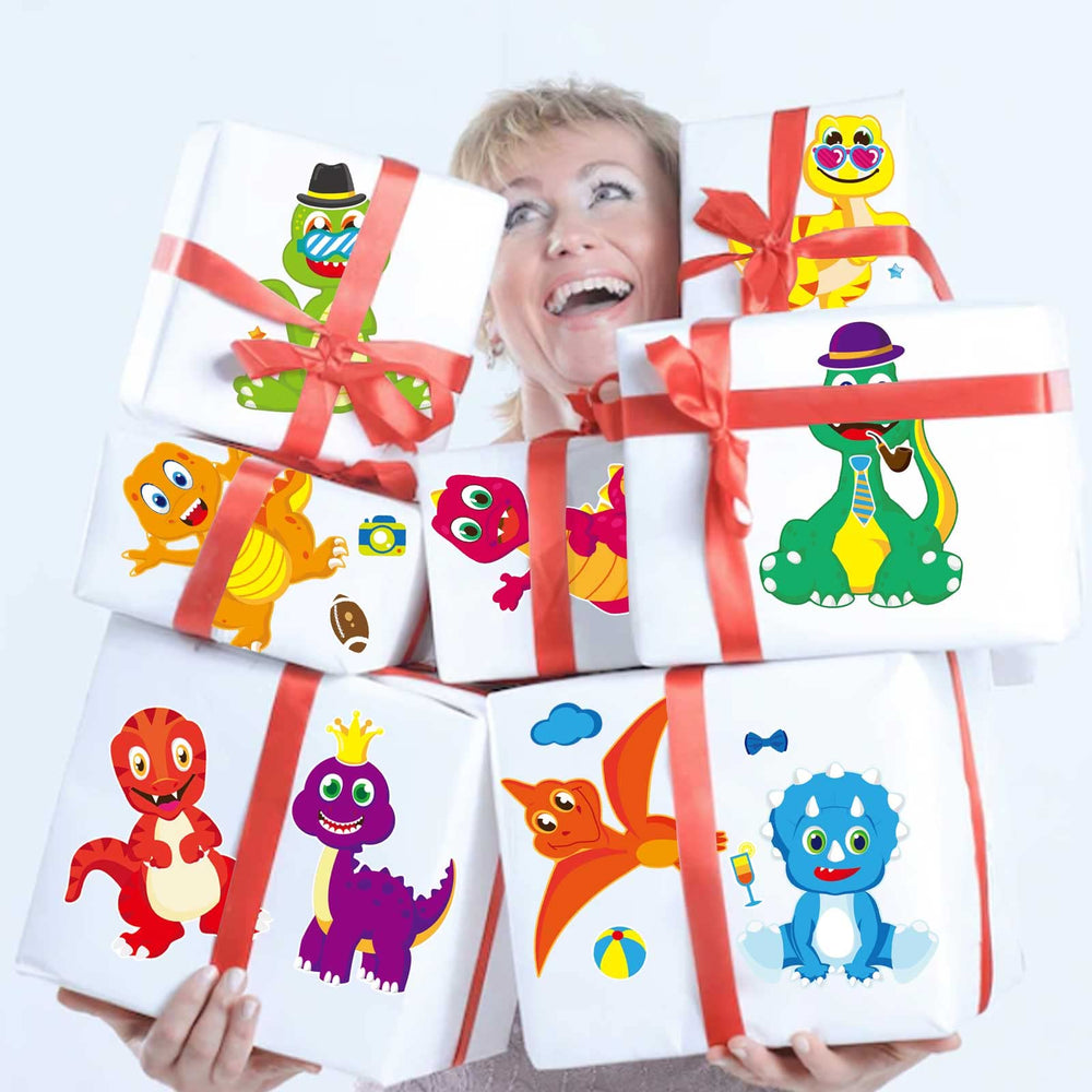 DUJAA invitation and thank you cards with dinosaur stickers boost keepsakes