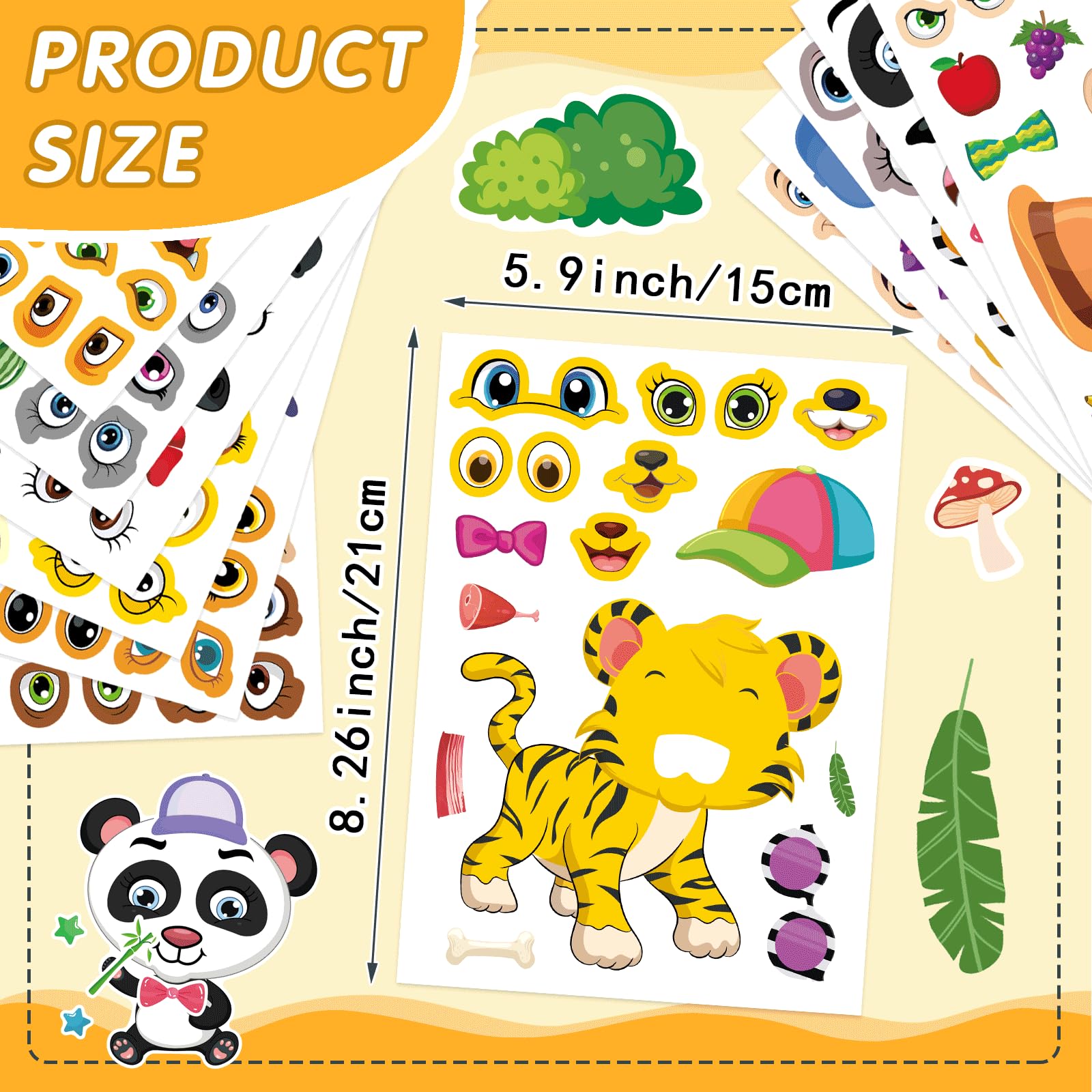 DUJAA Classroom rewards stickers with fun animal designs.
