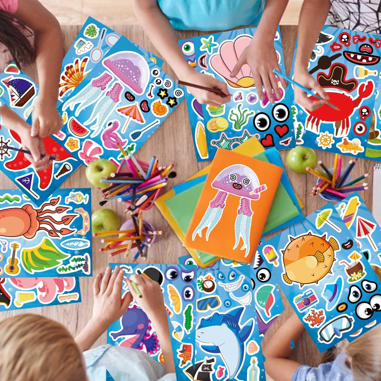 DUJAA ocean stickers brighten any project with vivid colors and smooth edges