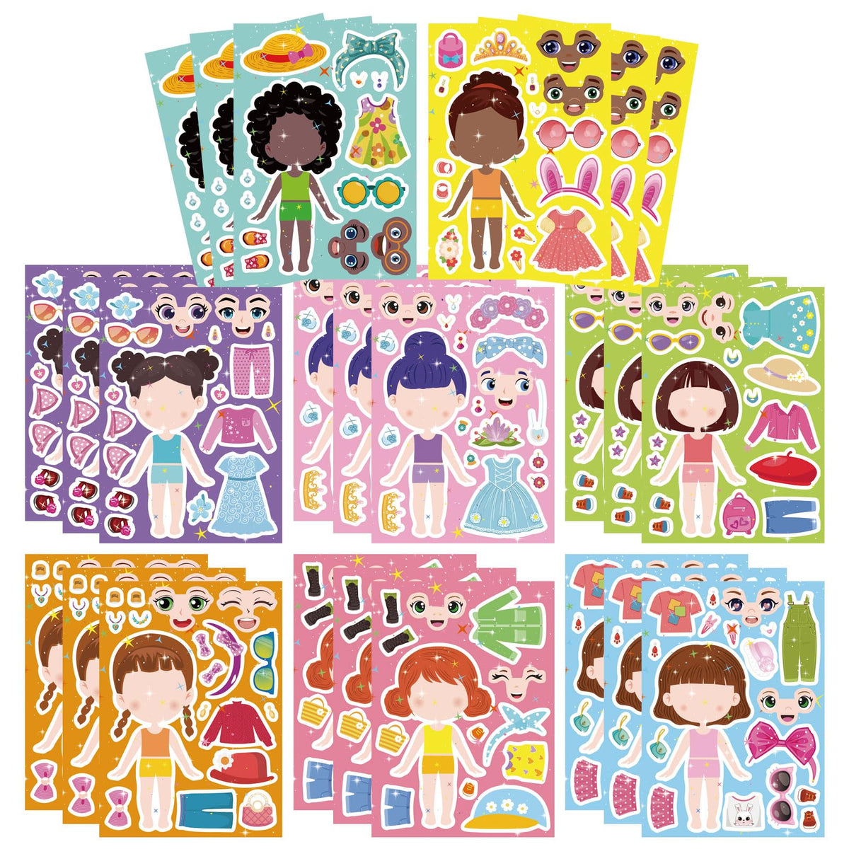 DUJAA Make a Face stickers showcase playful facial features for creative storytelling.