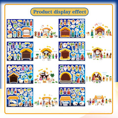 DUJAA make nativity scene kit with peel-and-stick designs for kids
